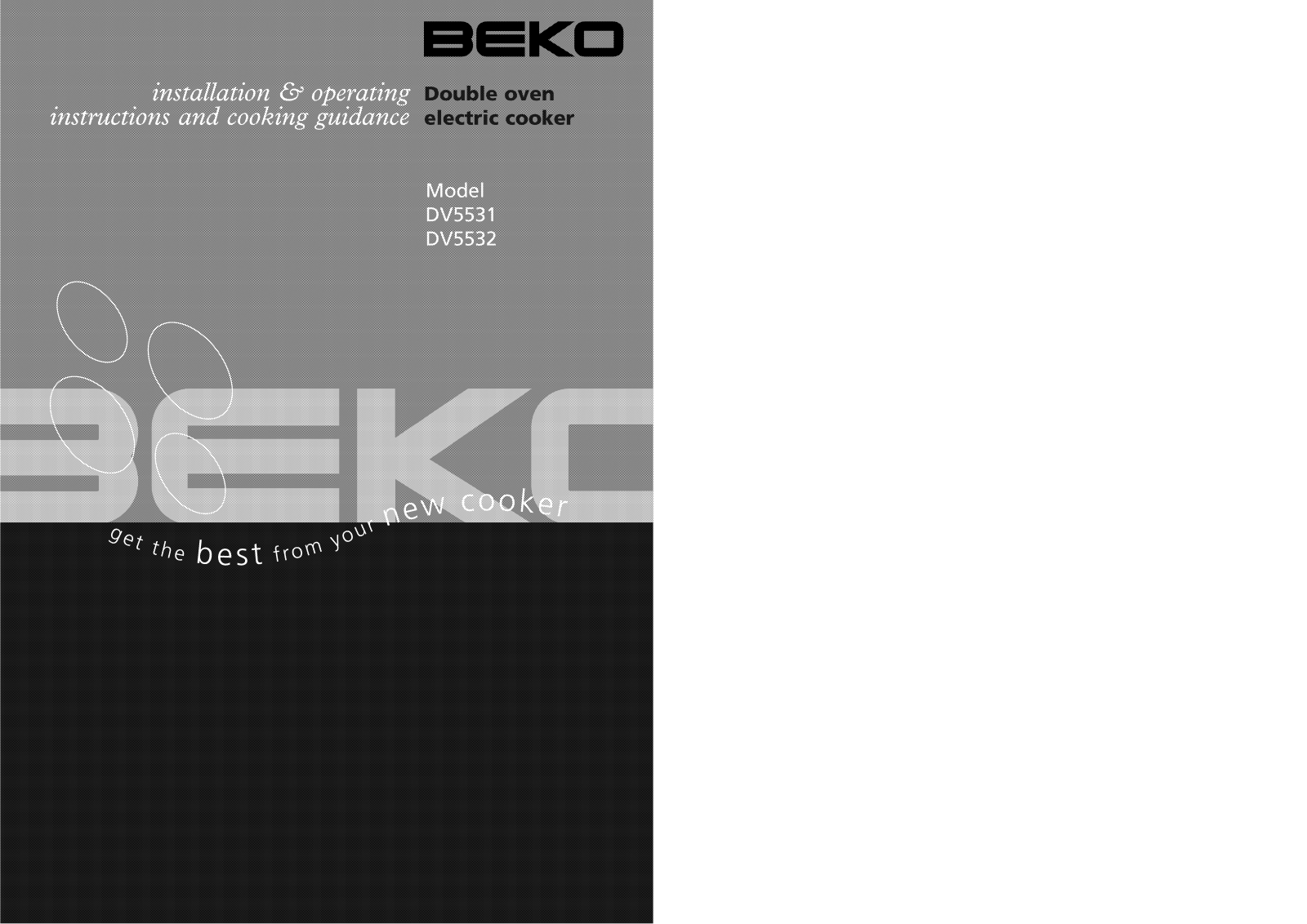 Beko DV5531 User Manual