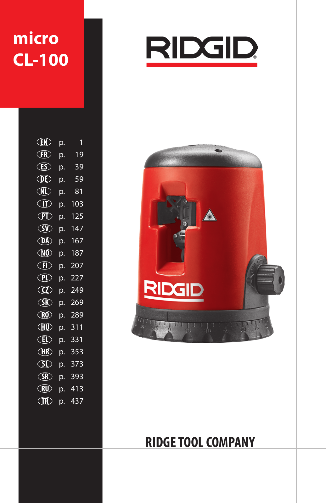 RIDGID CL-100 User Manual