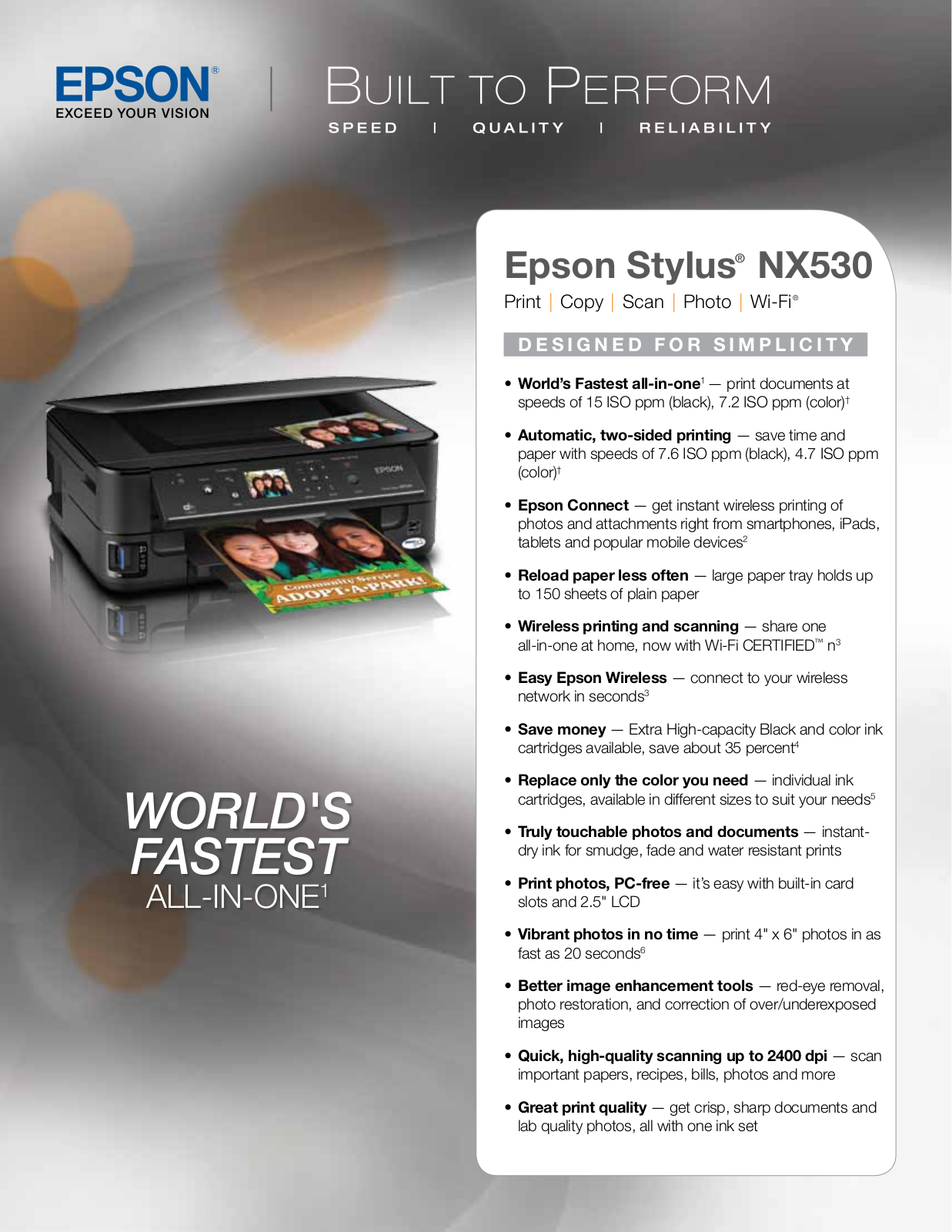 Epson Stylus NX530 Product Brochure