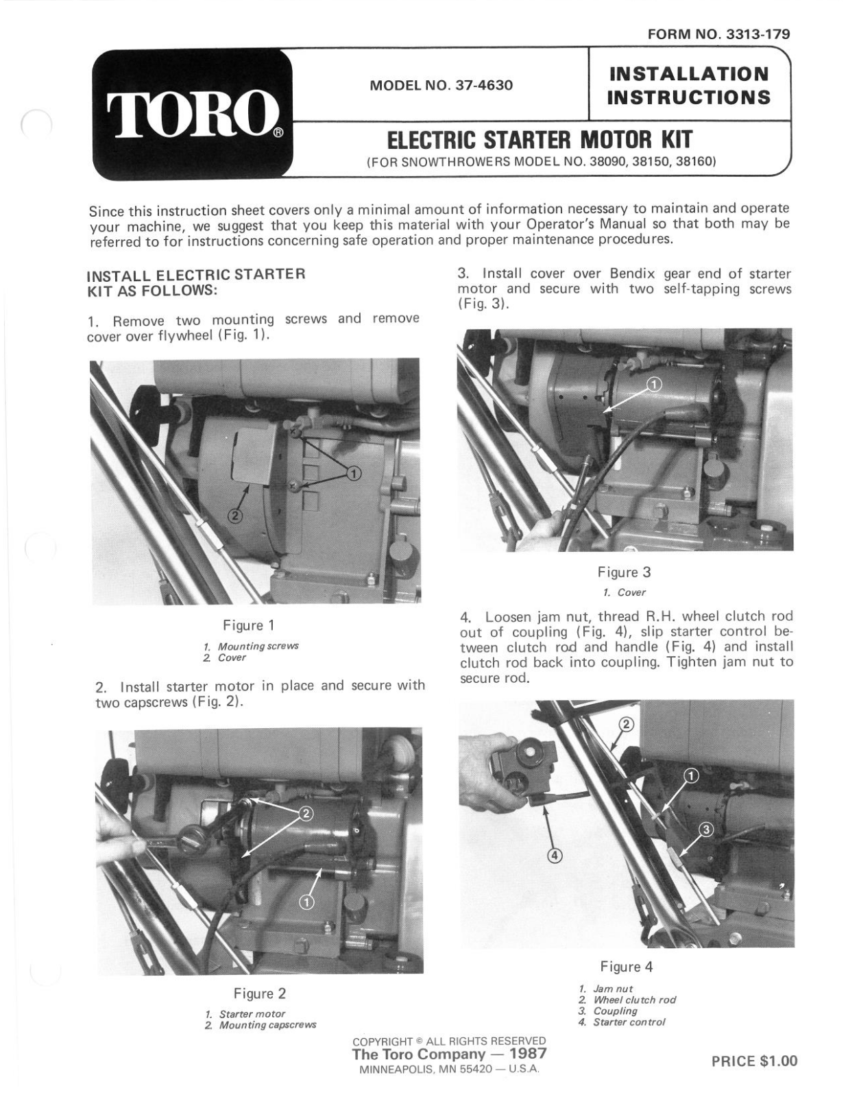 Toro 37-4630 Installation Instructions