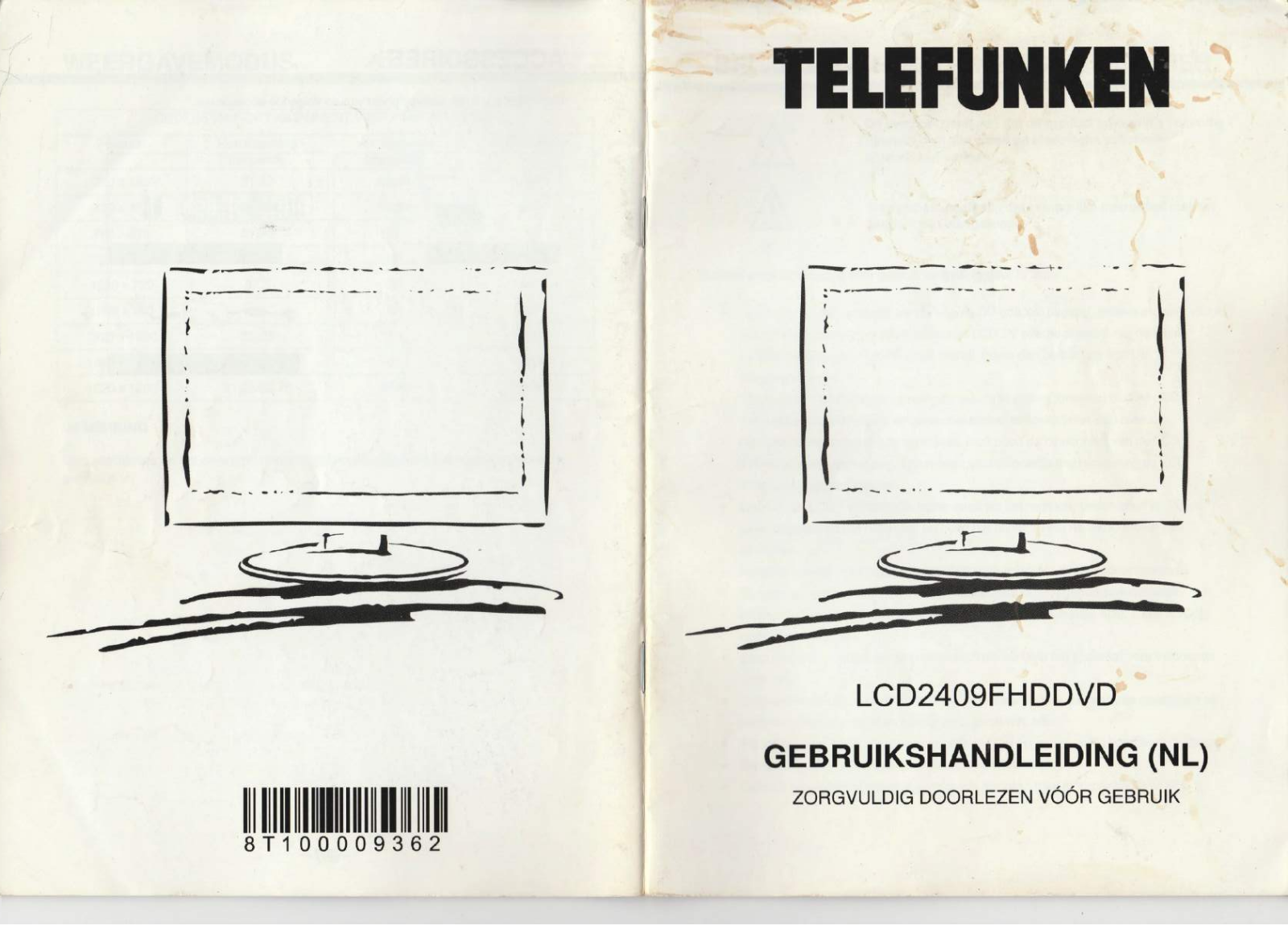 Telefunken LCD2409FHDDVD User Manual