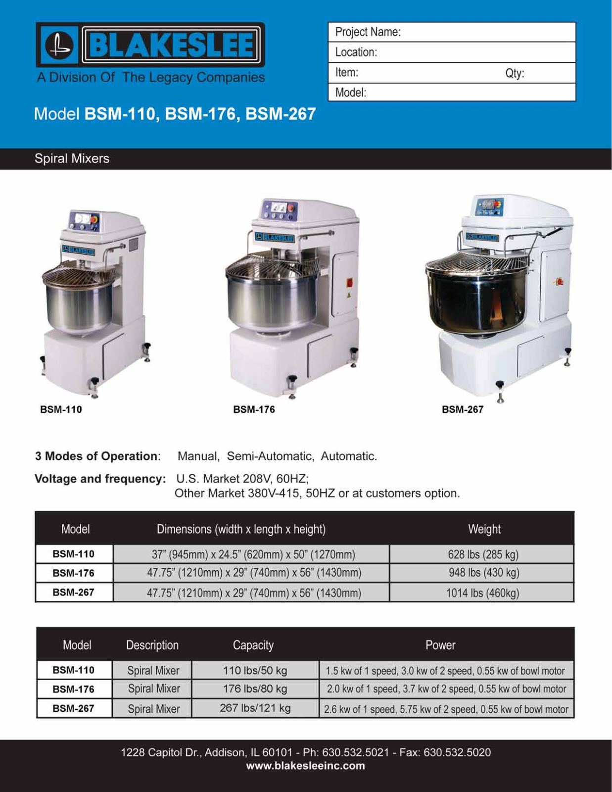 Blakeslee BSM-110 User Manual