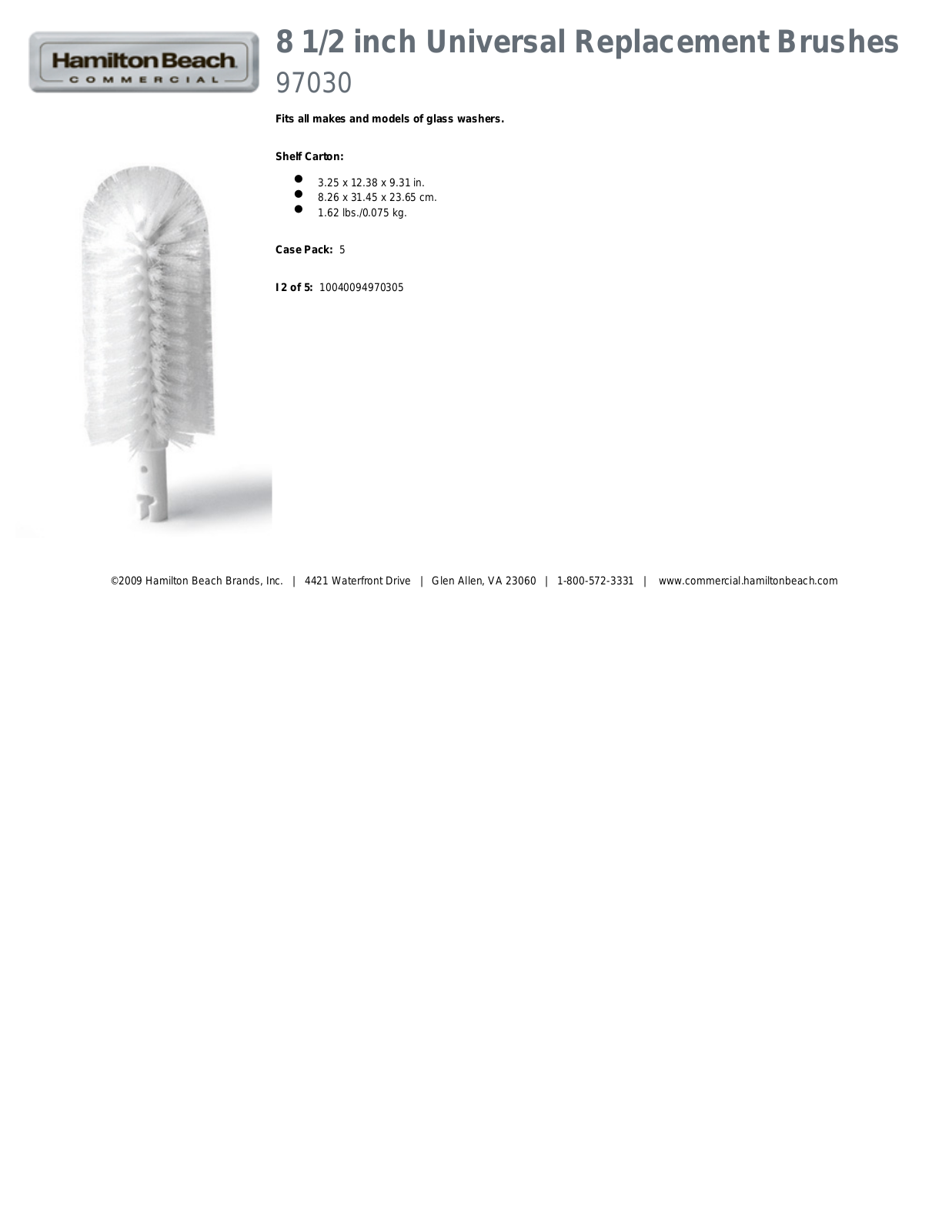 Hamilton Beach 97030 Specifications - ManualMachine.com