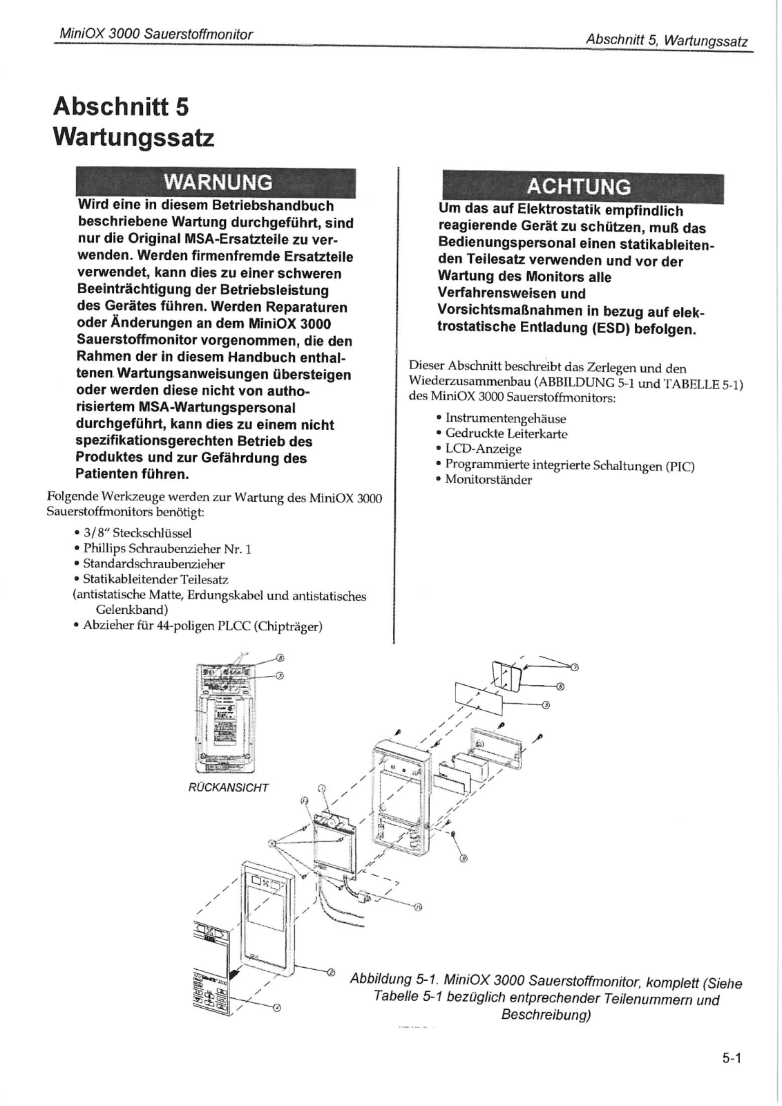 Ohio MiniOx 3000 Service manual