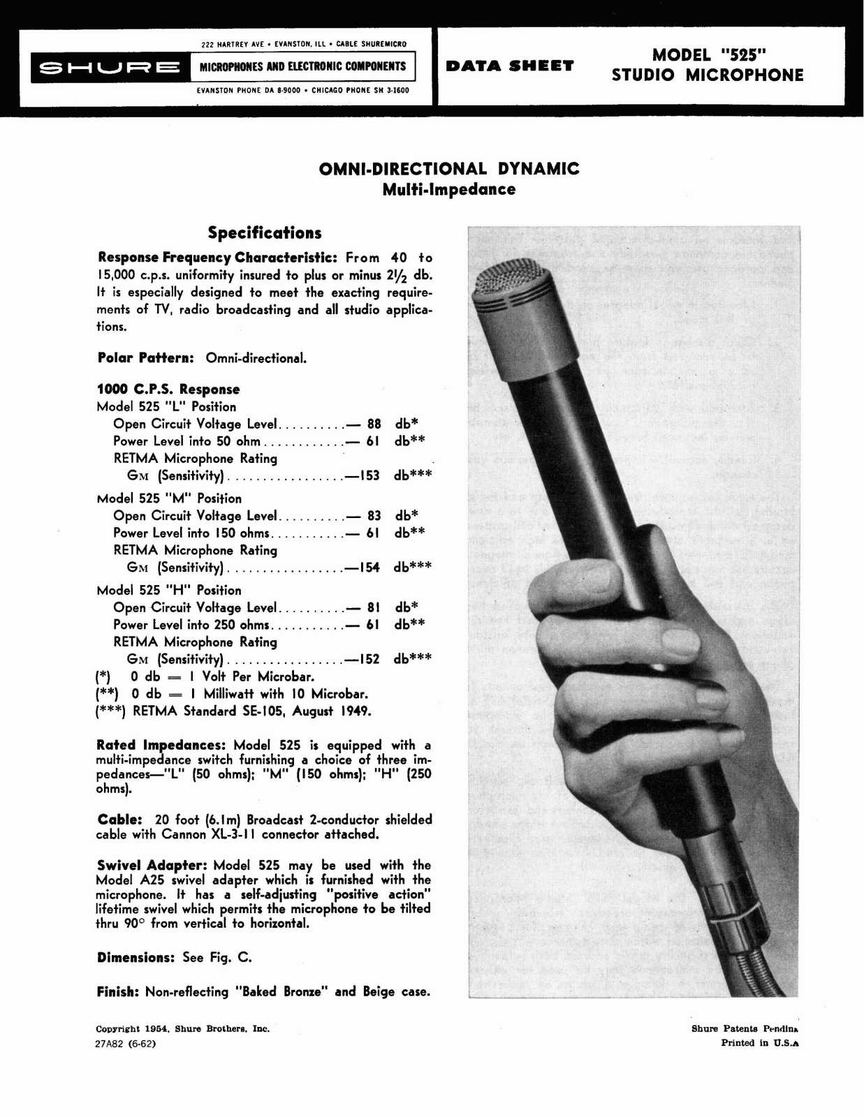 Shure 525 User Guide - ManualMachine.com