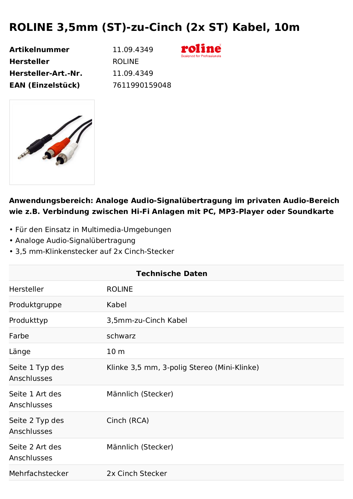 ROLINE 11094349 Datasheet - ManualMachine.com