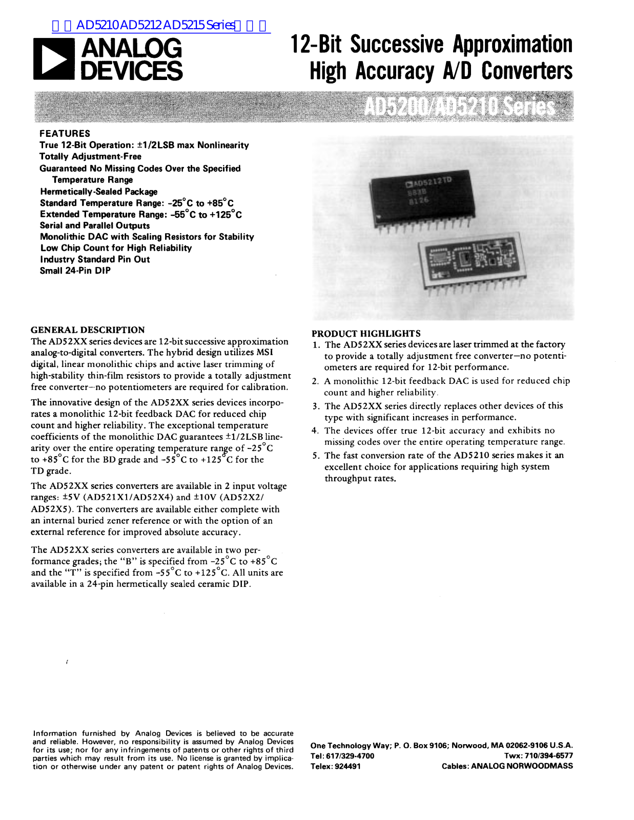 ANALOG DEVICES AD5210 Service Manual