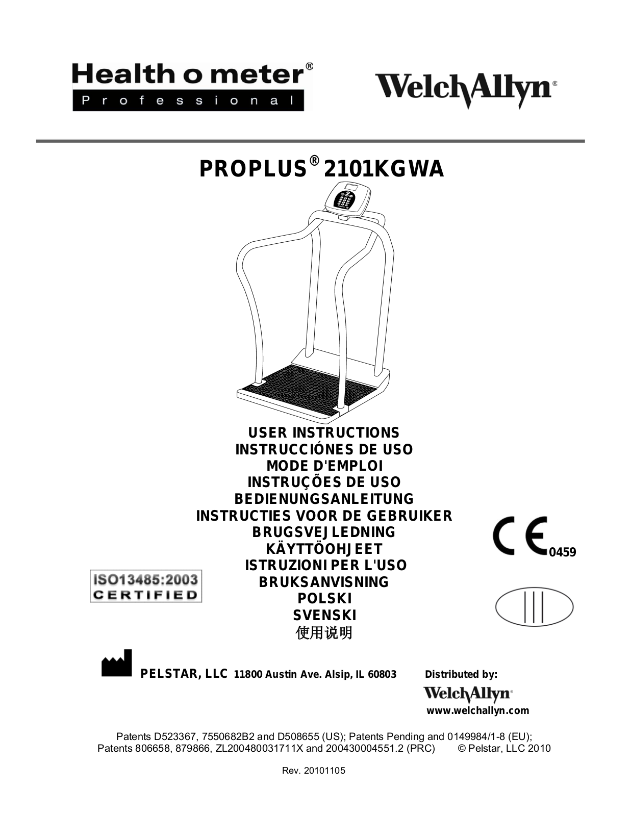 Welch Allyn 2101KGWA User Manual