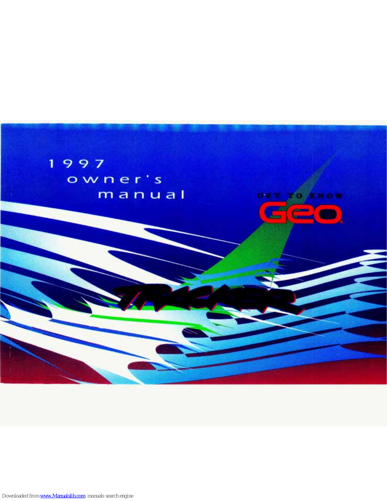 Geo TRACKER 1997 User Manual - ManualMachine.com