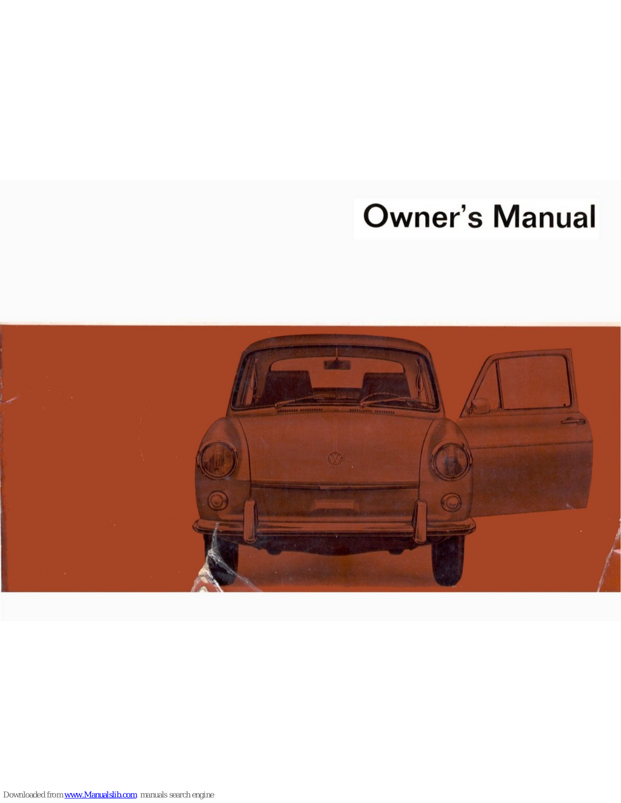 Volkswagen 1600 Fastback 1969, 1600 Sedan 1969, Station Wagon 1969 Owner's Manual