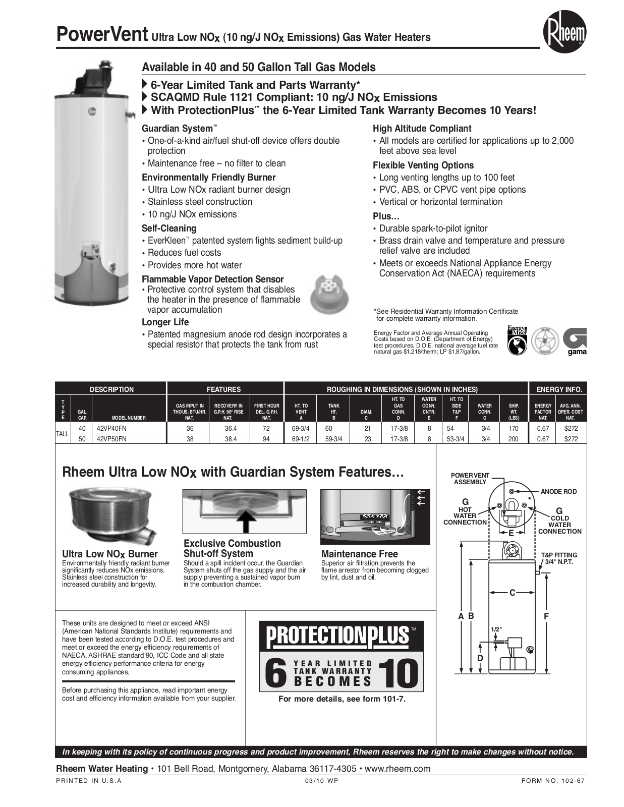 Rudd 42VP40FN User Manual