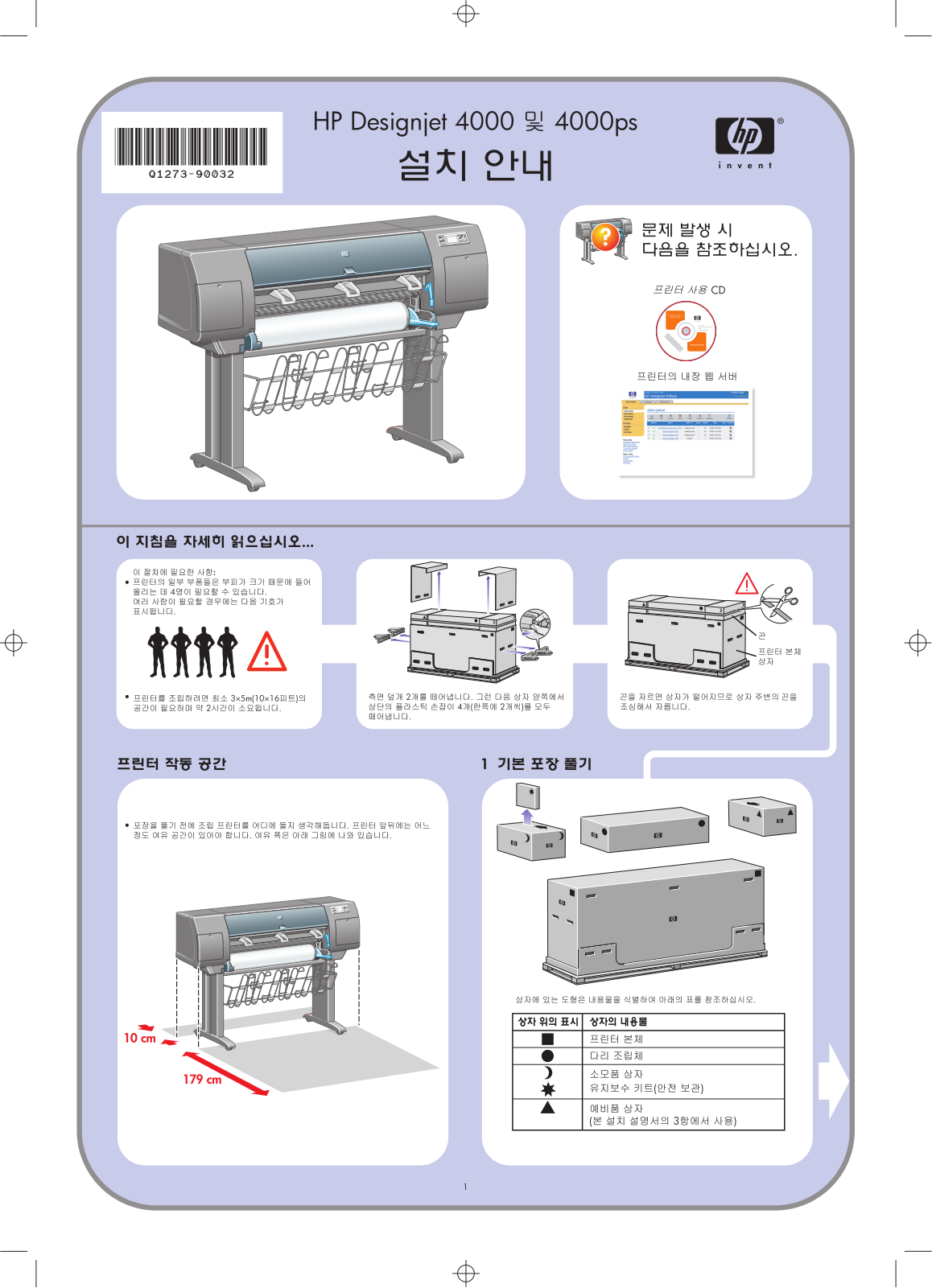 HP Designjet 4000 Setup guide