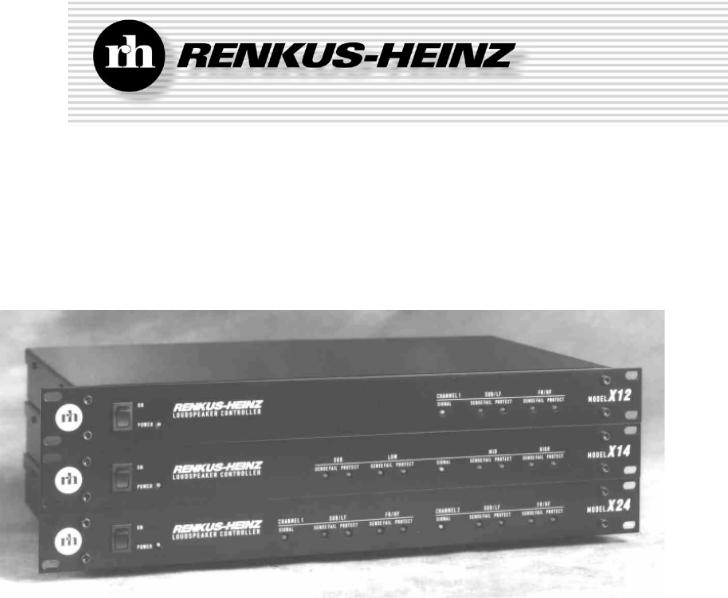 Renkus-heinz X12, X24, X14 Manual
