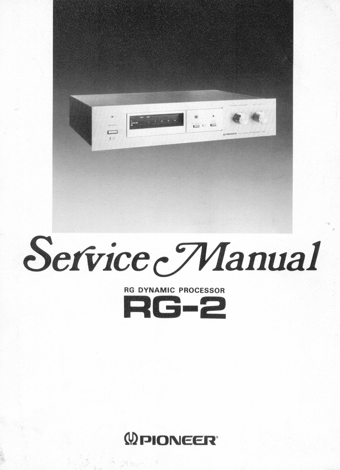 Pioneer RG-2 Service manual