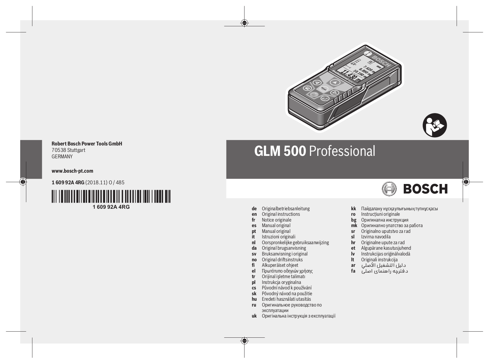 Bosch GLM 500 Professional User manual