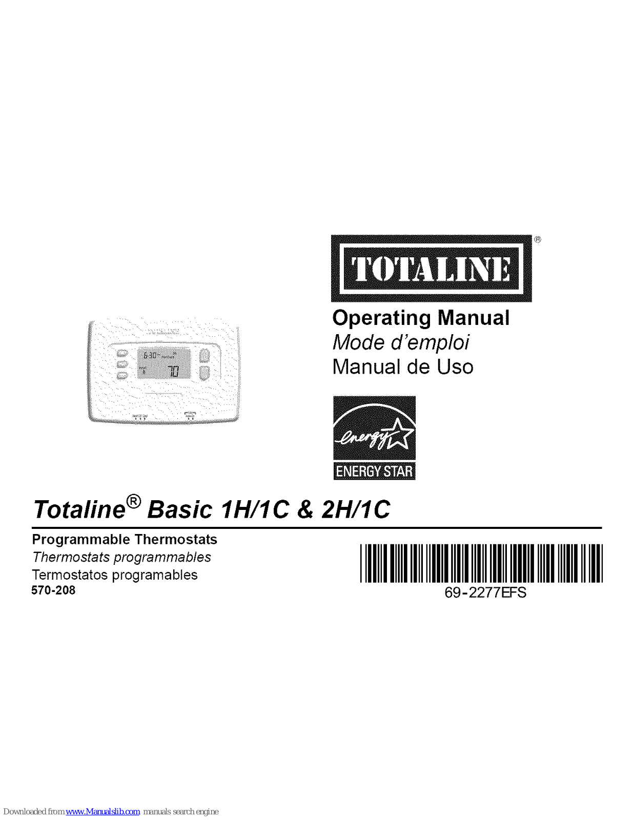 TOTALINE BASIC 1H, BASIC 1C, BASIC 2H, BASIC 1H/1C, BASIC 2H/1C Operating Manual - ManualMachine.com