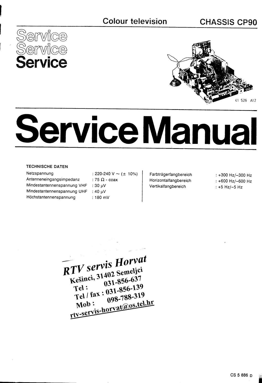 Philips CP 90 Service Manual