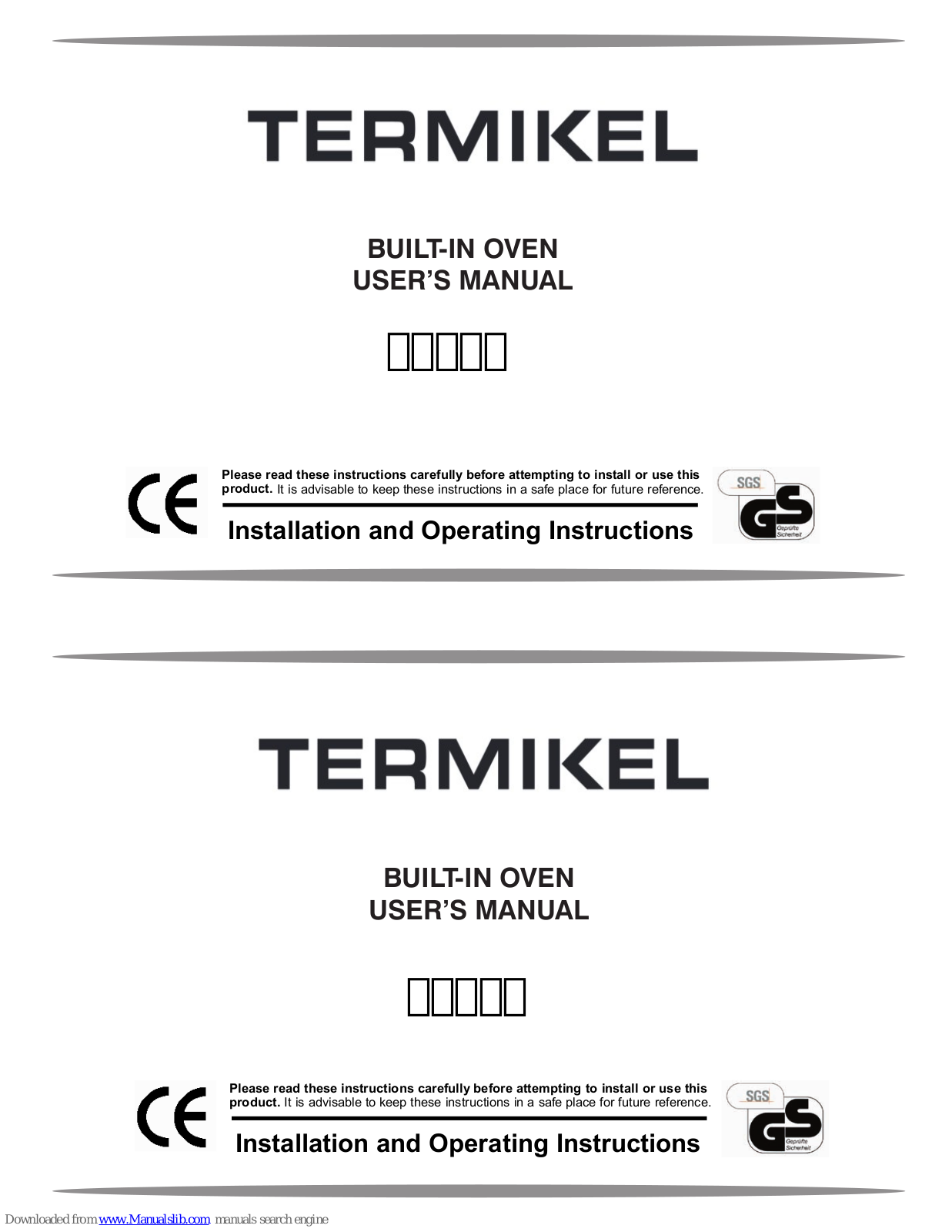 Termikel 13576 User Manual