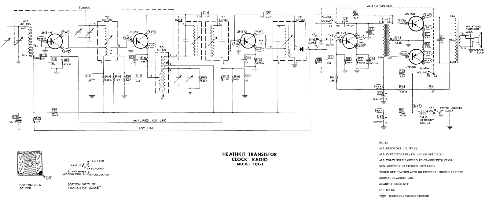 Heath Company TCR-1 Schematic