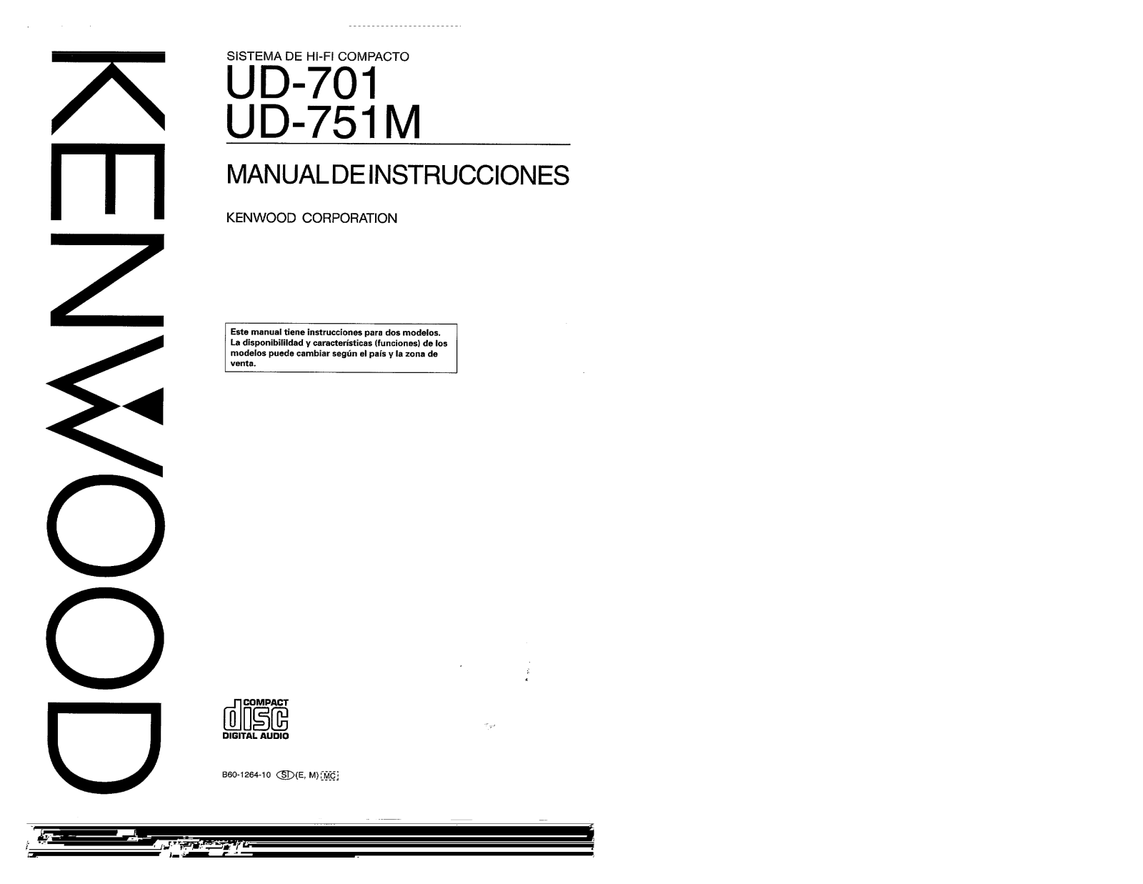 Kenwood UD-701 Instruction Manual