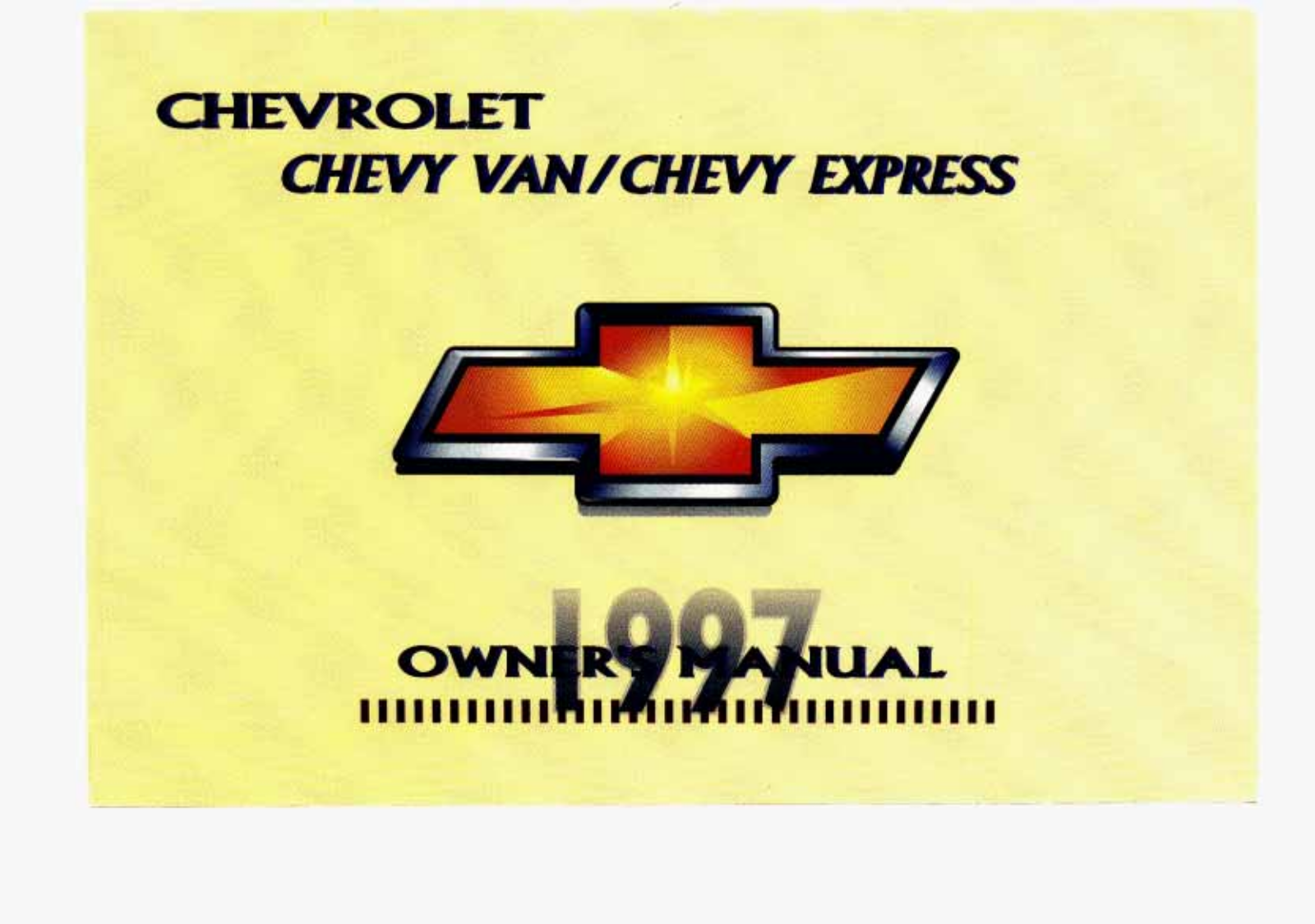 Chevrolet Express Van 1997 Owner's Manual