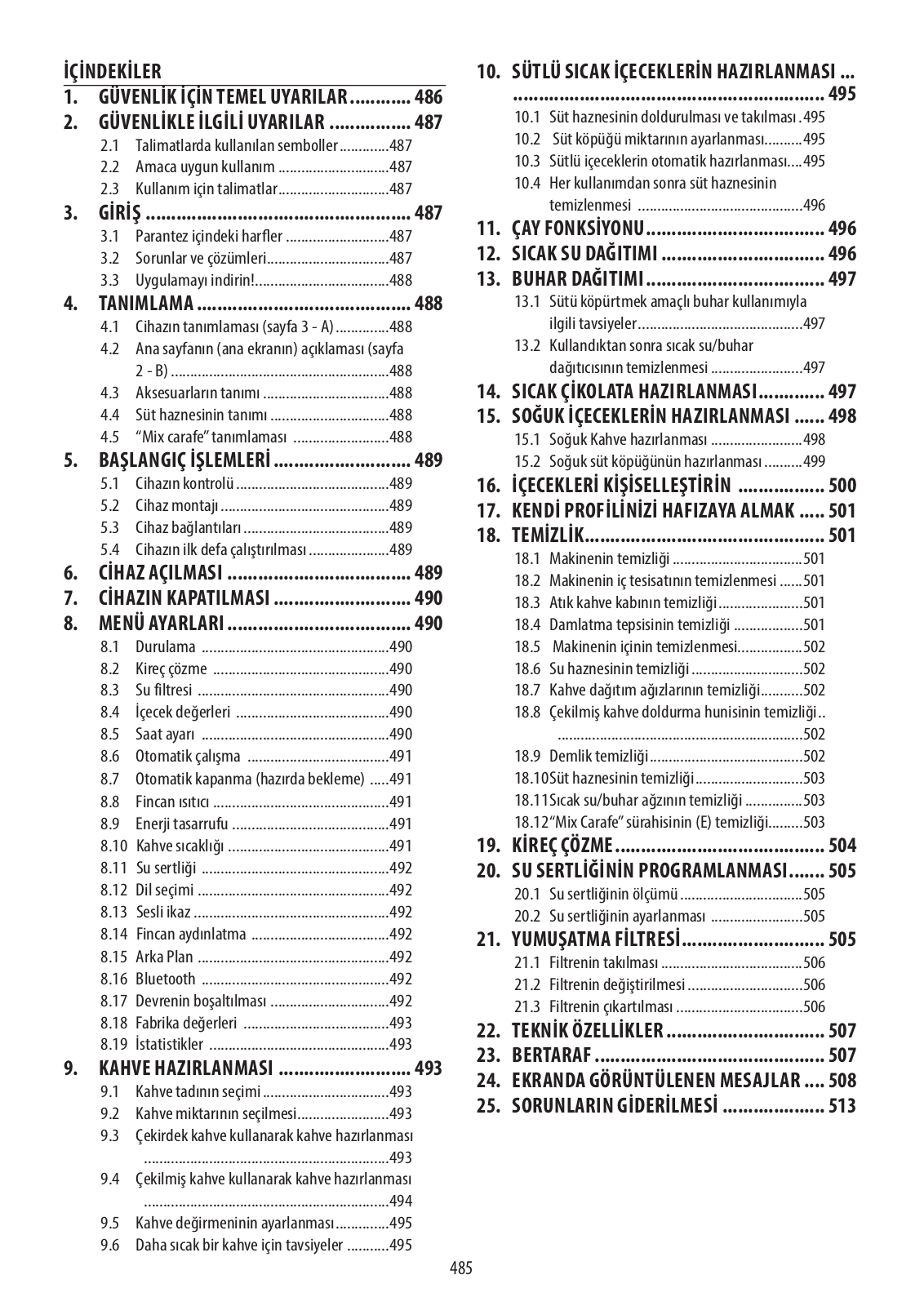 Delonghi ECAM65085MS Instruction manuals