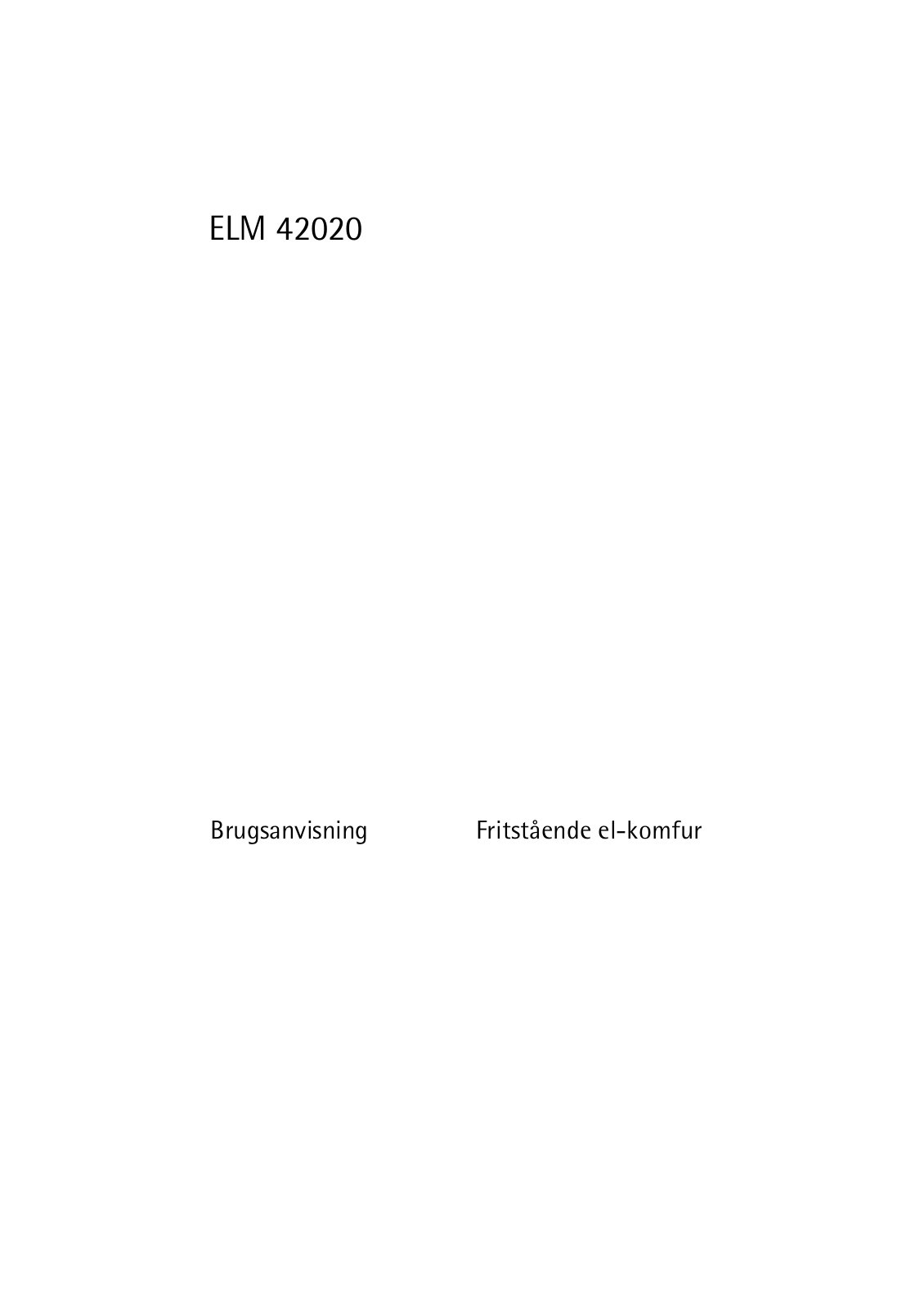 Voss ELM42020 User Manual