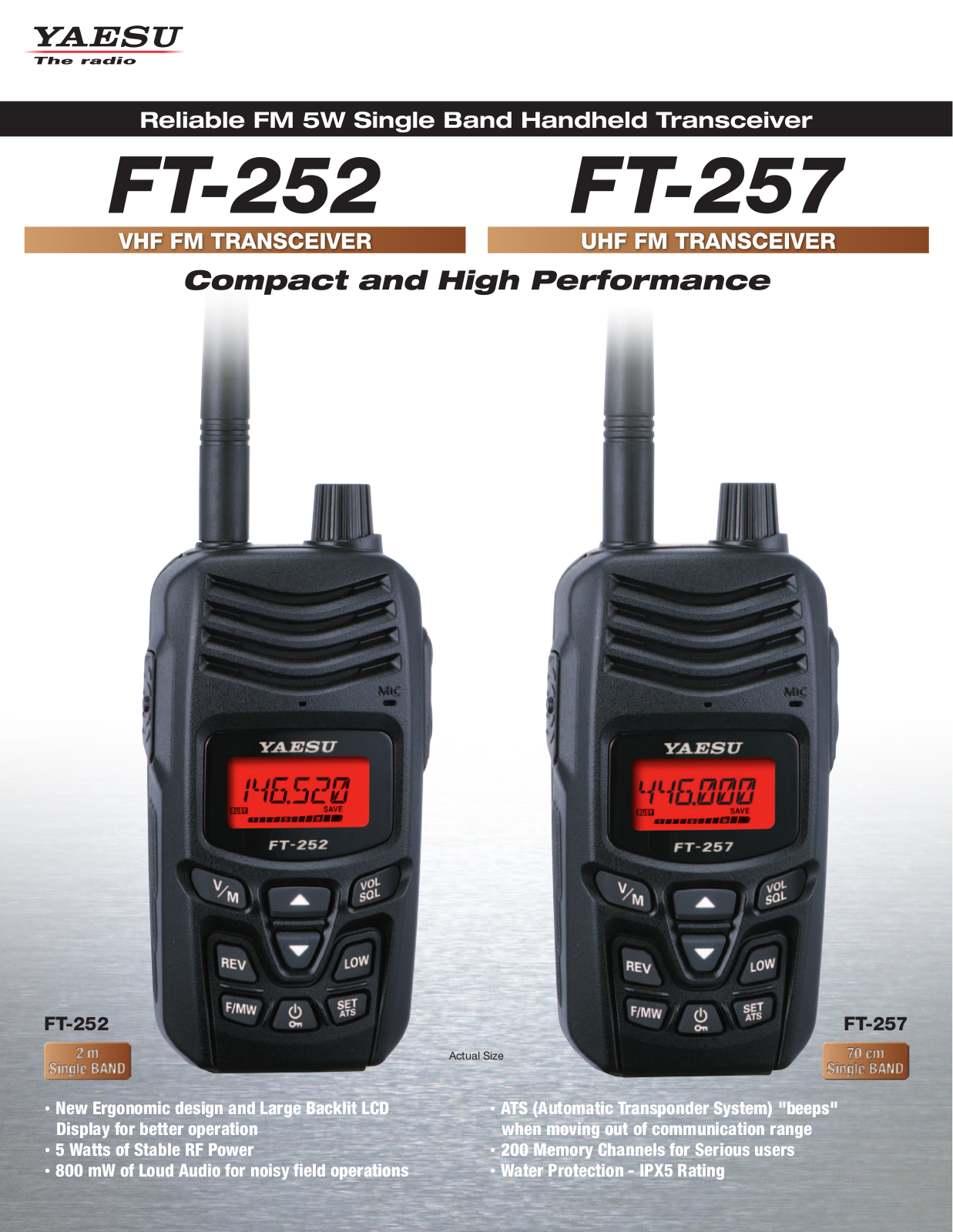 Yaesu FT-252 Leaflet - ManualMachine.com
