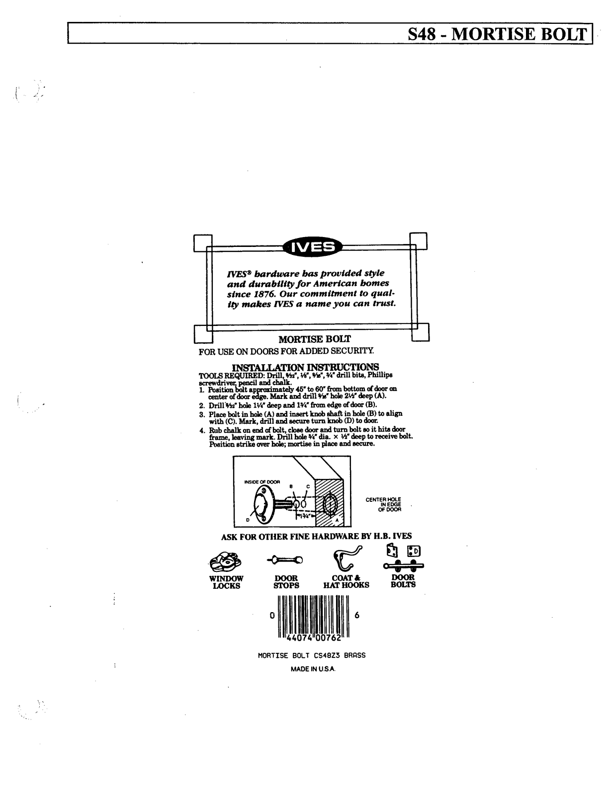 Ives S48 User Manual