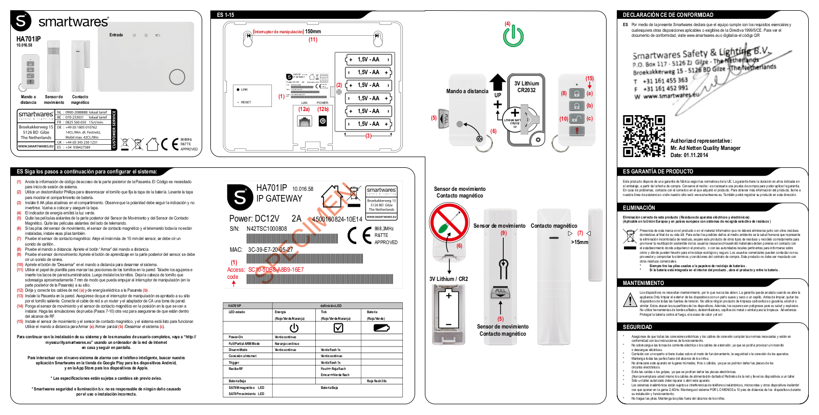 Smartwares HA701IP User Manual