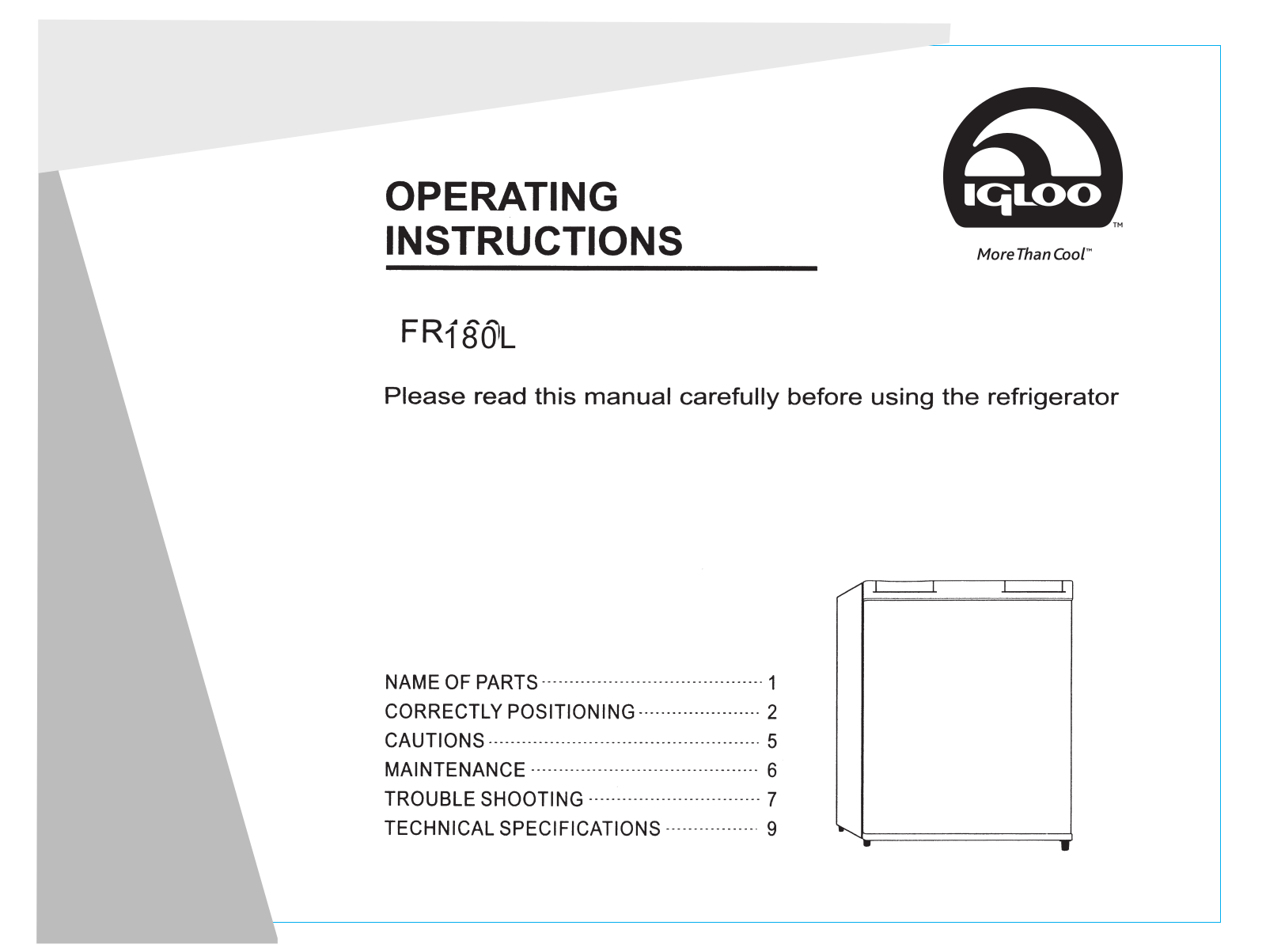 CURTIS FR180L User Manual