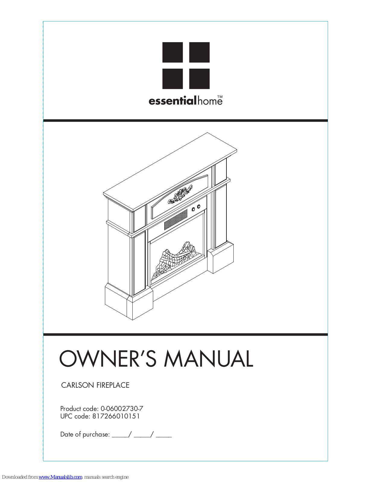 Essential Home CARLSON FIREPLACE Owner's Manual