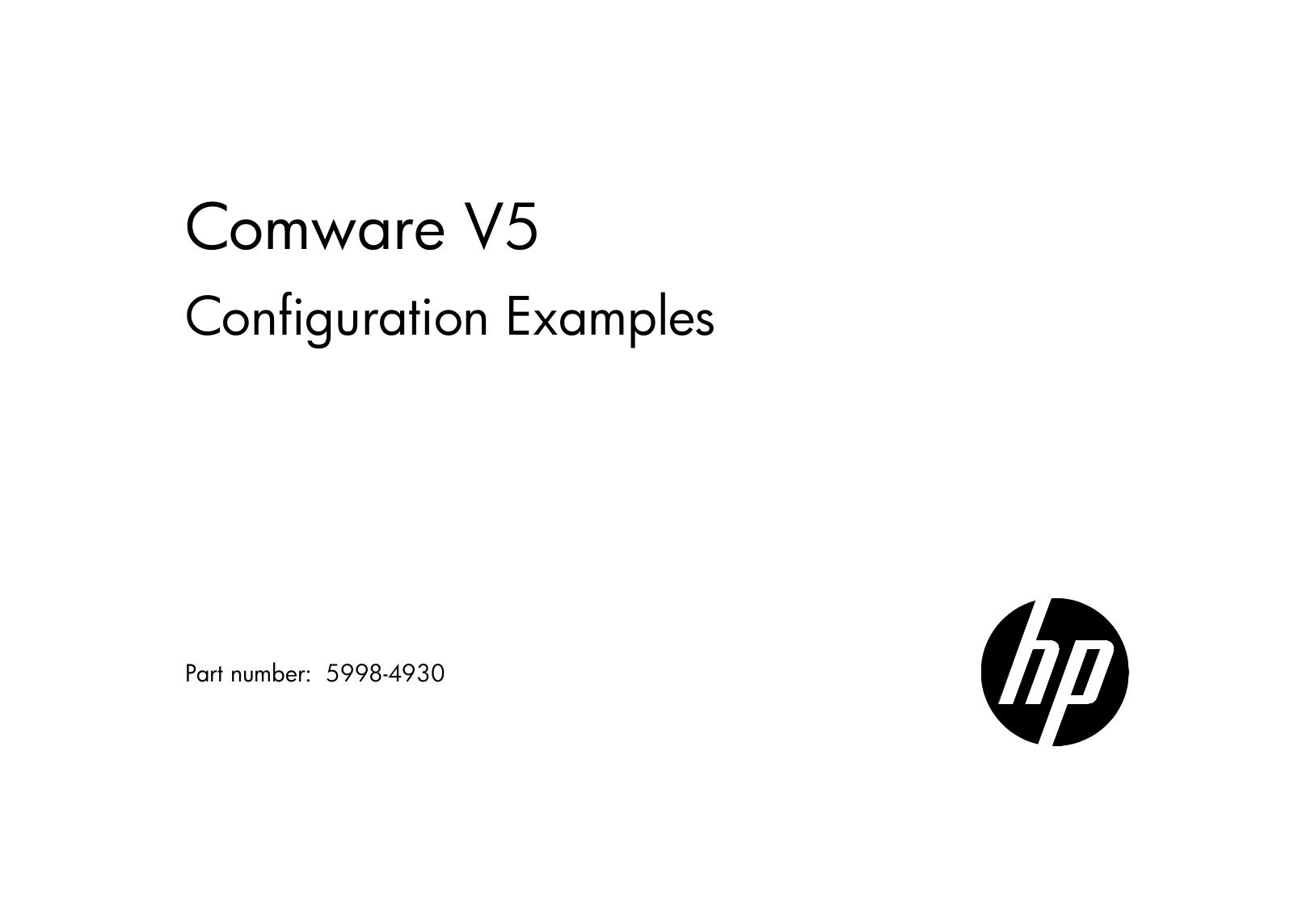 HP Comware 5 Setup and Install