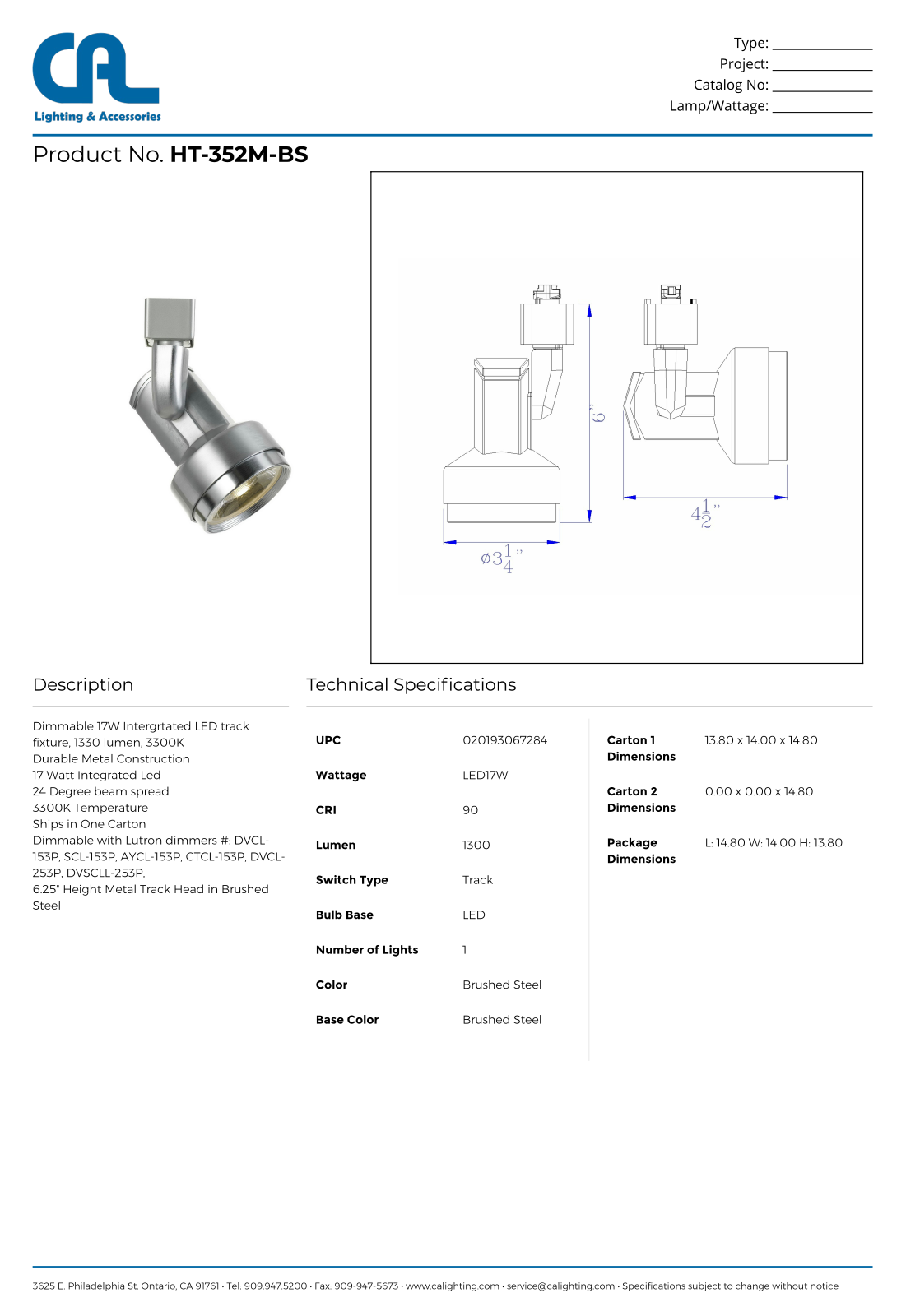 Cal Lighting CG10255 Specifications - ManualMachine.com