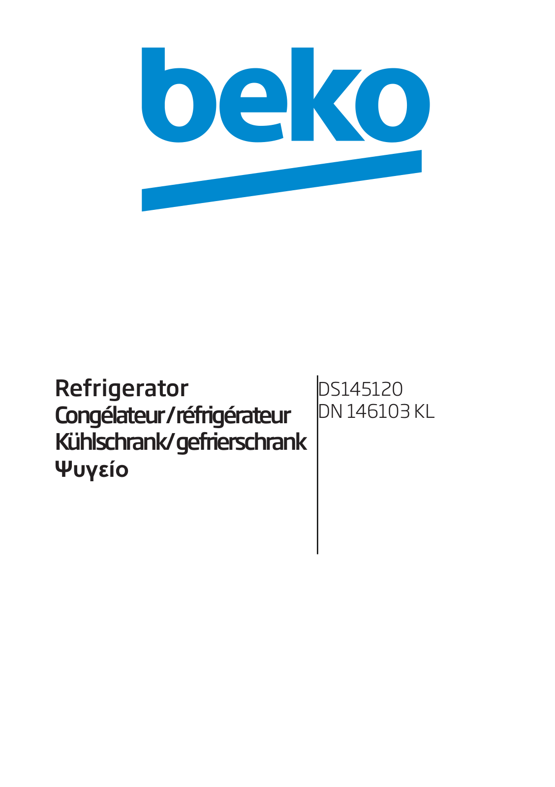 Beko DS145120, DN 146103 KL User manual