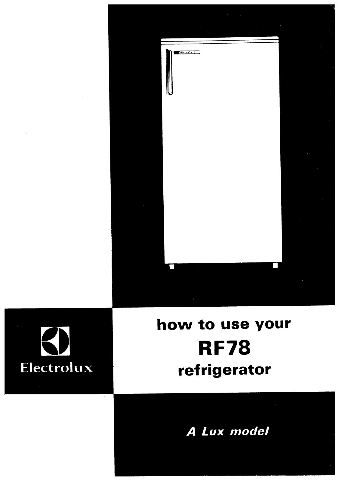 Electrolux RF78 User Manual