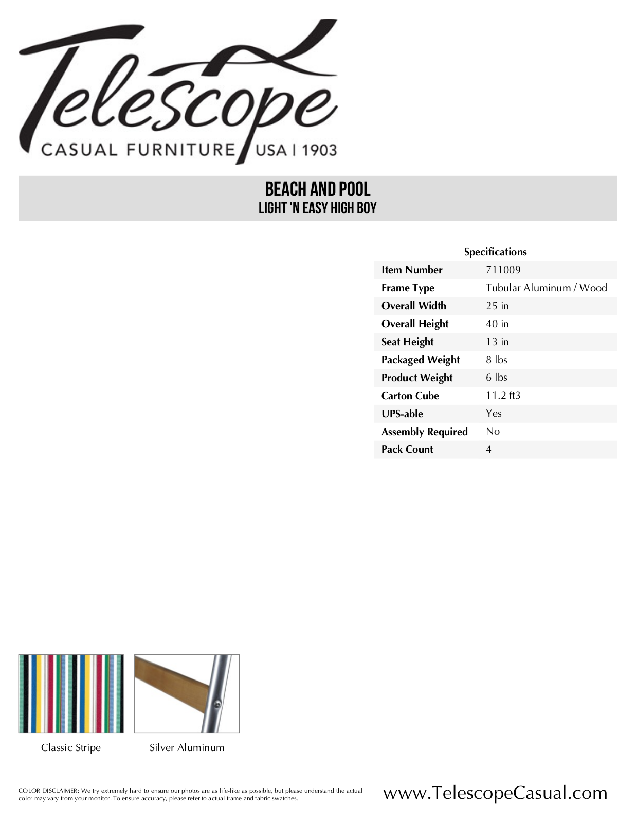 Telescope Casual TE2456 Specifications - ManualMachine.com