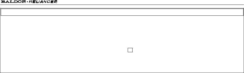 Baldor VECP82334T-4 Product Information Sheet