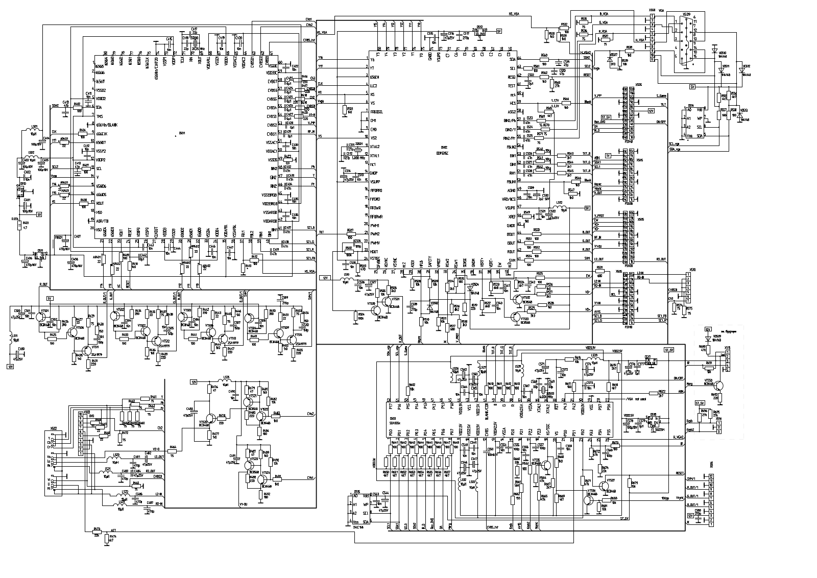 ROLSEN 32WSR100TD(I2), 29SR157T(I2) Schematics 3 v1