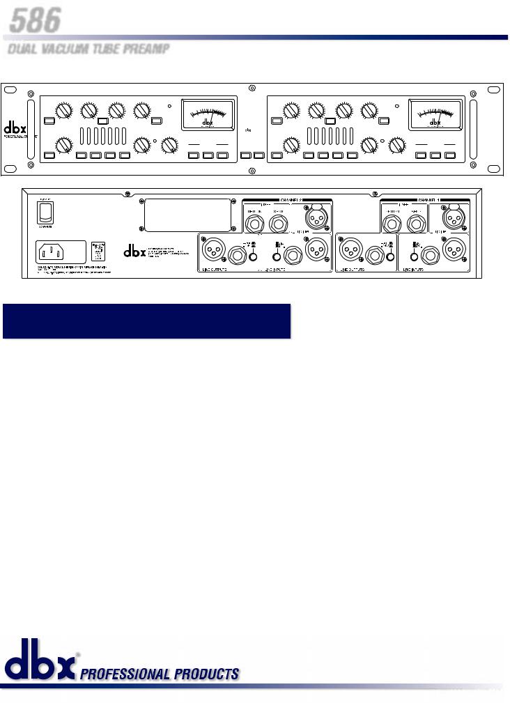 DBX 586 User Guide