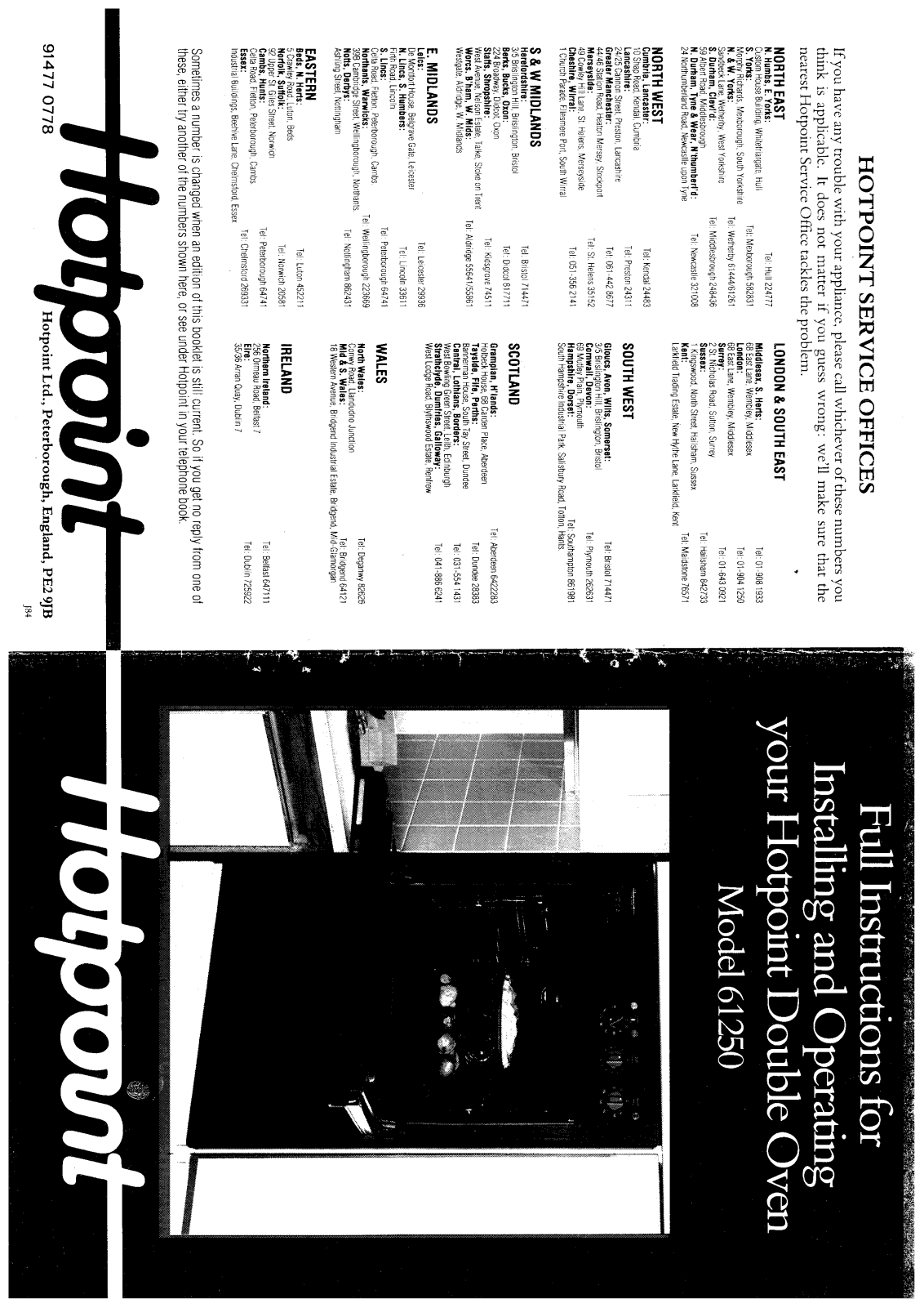 Hotpoint 61250 User Manual