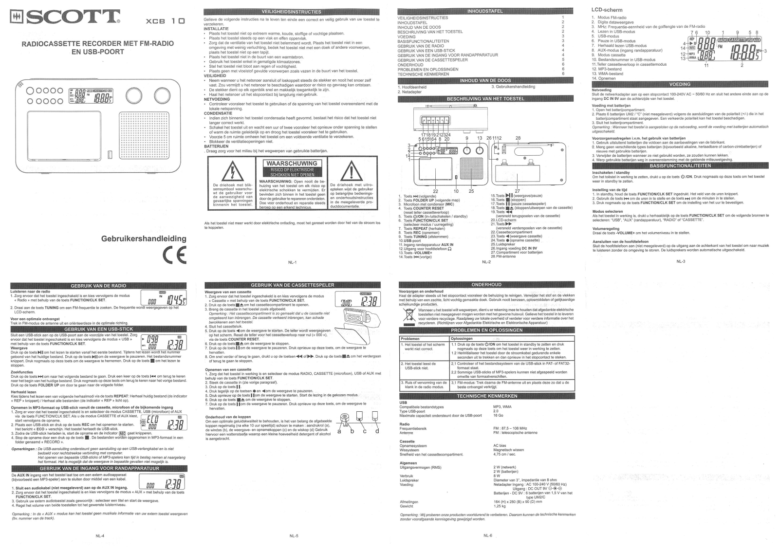 Scott XCB10 User manual