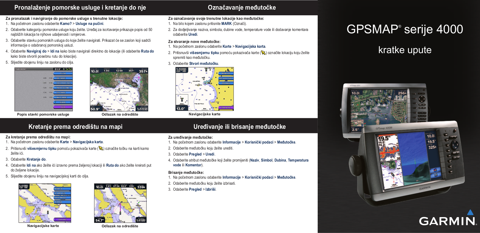 Garmin GPSMAP 4210, GPSMAP 4008, GPSMAP 4012, GPSMAP 4010, GPSMAP 4208 quick start guide