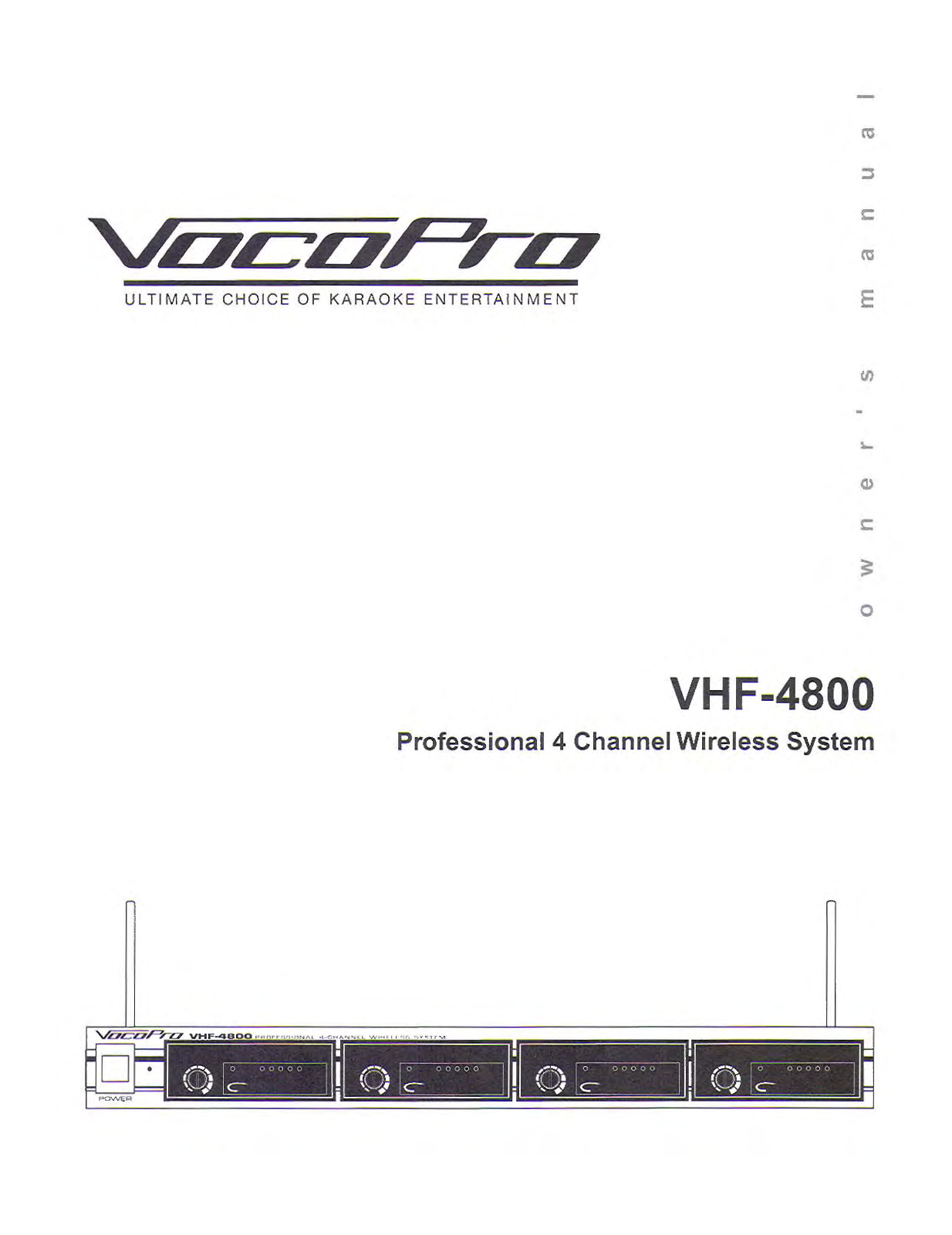 VocoPro VHF-4800 Owner's Manual