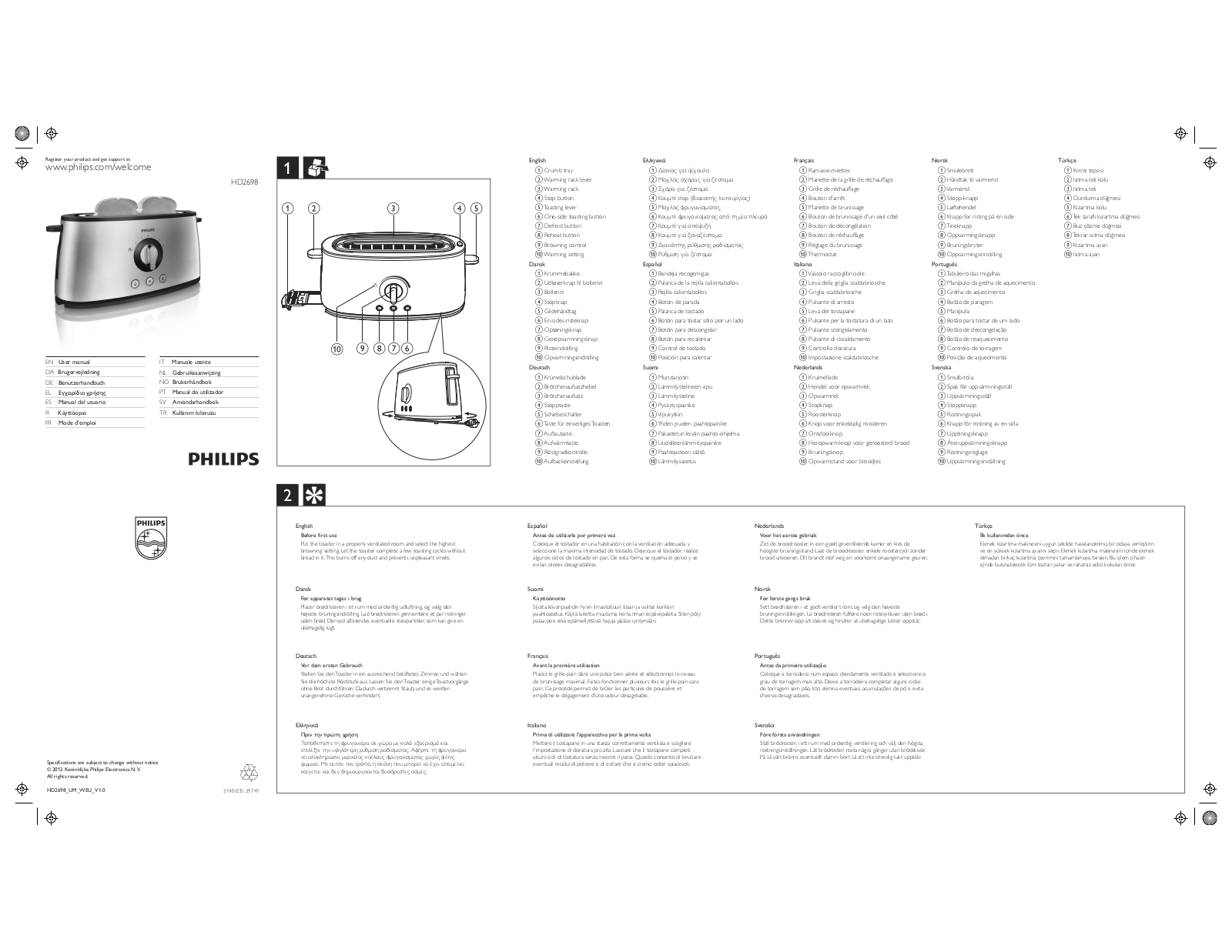 Philips HD2698 User Manual