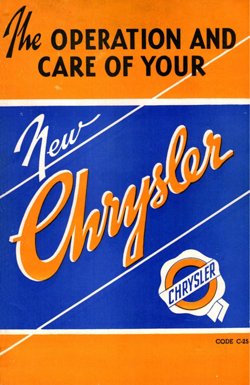 Chrysler 1940 Operating Instructions