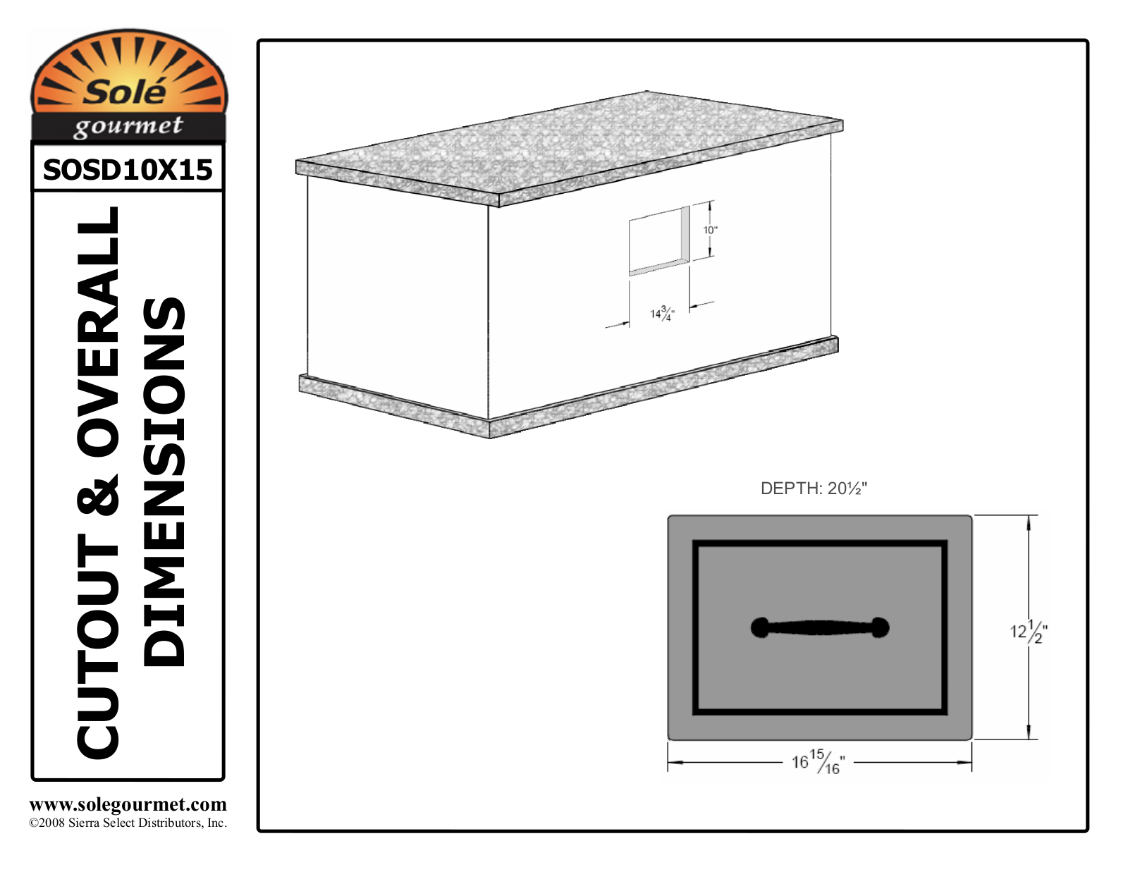 Sole SOSD10X15 User Manual