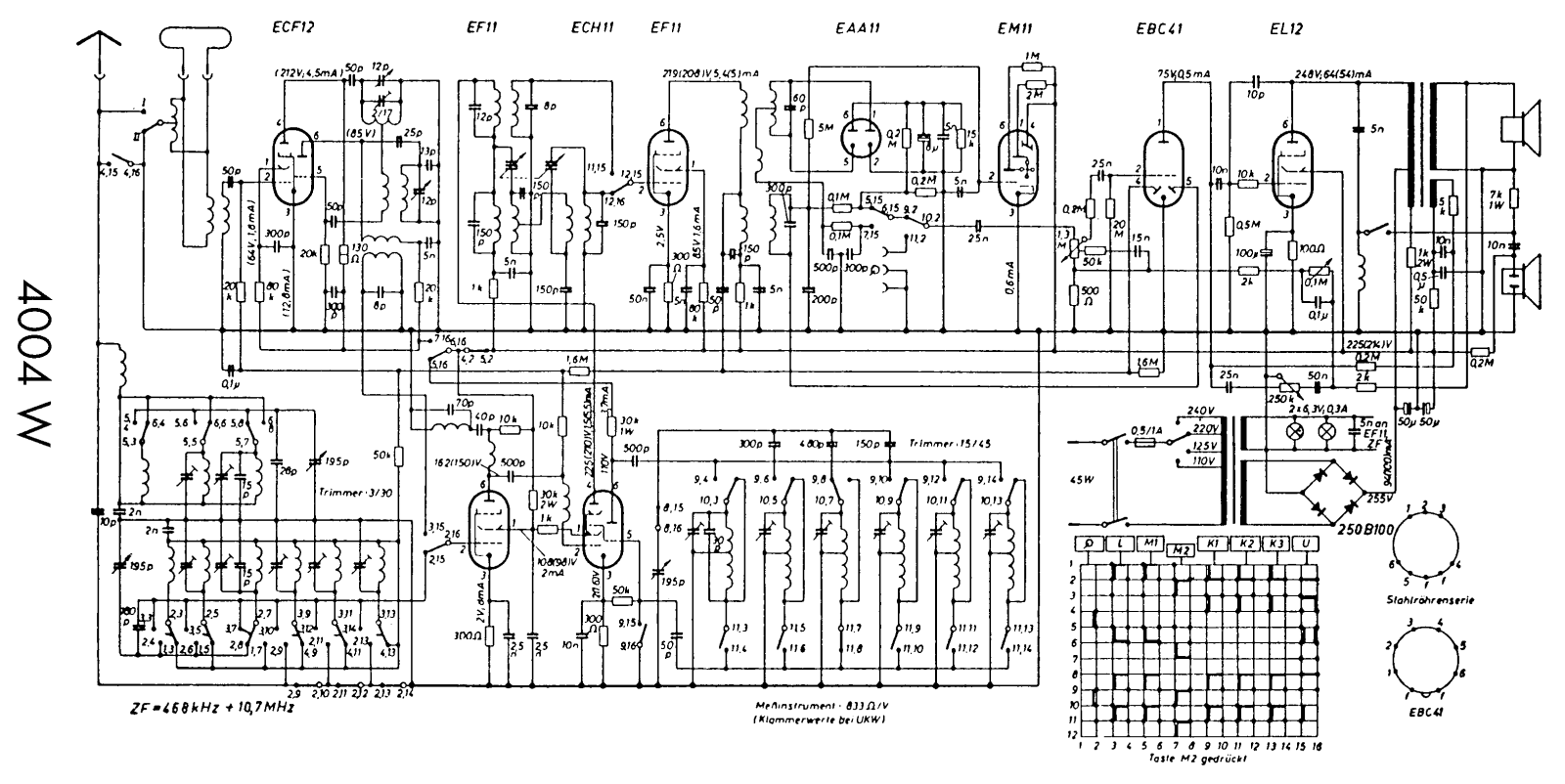 Grundig 4004-W Schematic