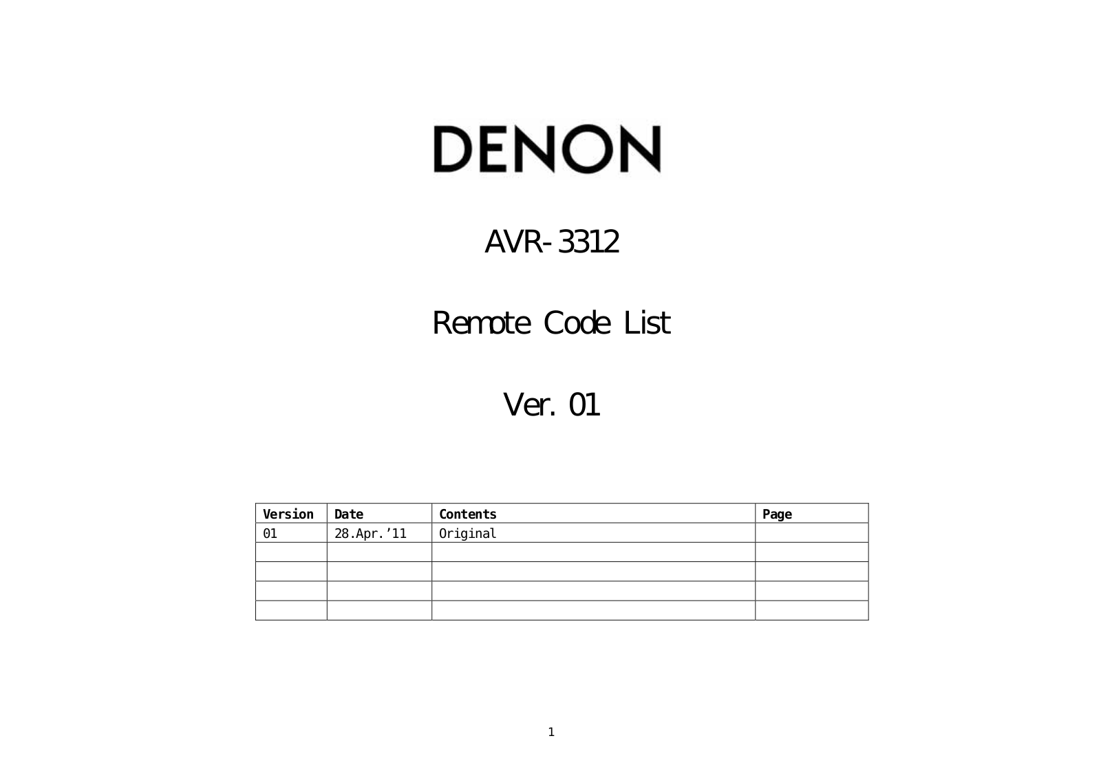 Denon AVR-3312 User Manual