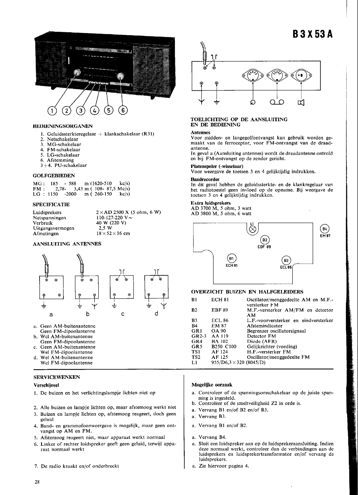 Philips B-3-X-53-A Service Manual